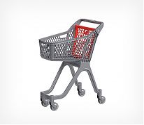 Покупательская тележка VIBE - 60 литров, Покупательская тележка VIBE — современная модель, предназначенная для комфортного шопинга